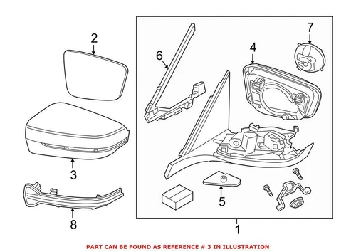 Genuine OEM Side Mirror Cover Passenger Primed for BMW 51167422720
