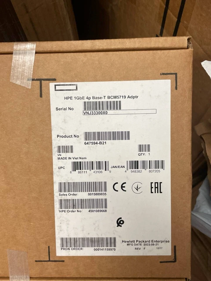 HP Ethernet 1Gb 4-Port 331T Adapter, Model: 647594-B21 - Image 2 of 3