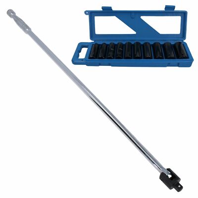 1/2'' Antrieb Breaker Power Bar 30'' + 10 Stück Schlag tiefe Steckschlüsseleins...