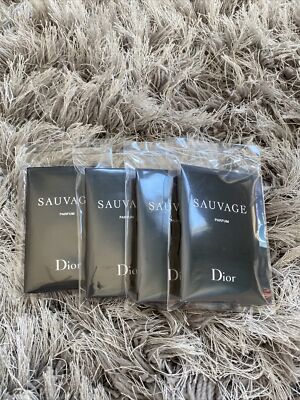 4 Pk Dior SAUVAGE Eau De Parfum For Men Sample Sprays 1ml | New W/ Fast Ship!