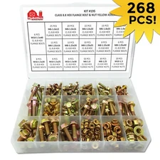 Class 8.8 Hex Flange Cap Screws Bolts Grade Flange Nuts Yellow Class Assortment