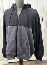 George Black  Gray Fleece Hoodie Zipper Front W/ Pockets / Size 3XL - New Tags