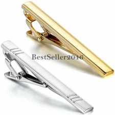 Gentleman Silver Metal Simple Necktie Tie Clip Bar Clasp Clip Clamp Pin USA
