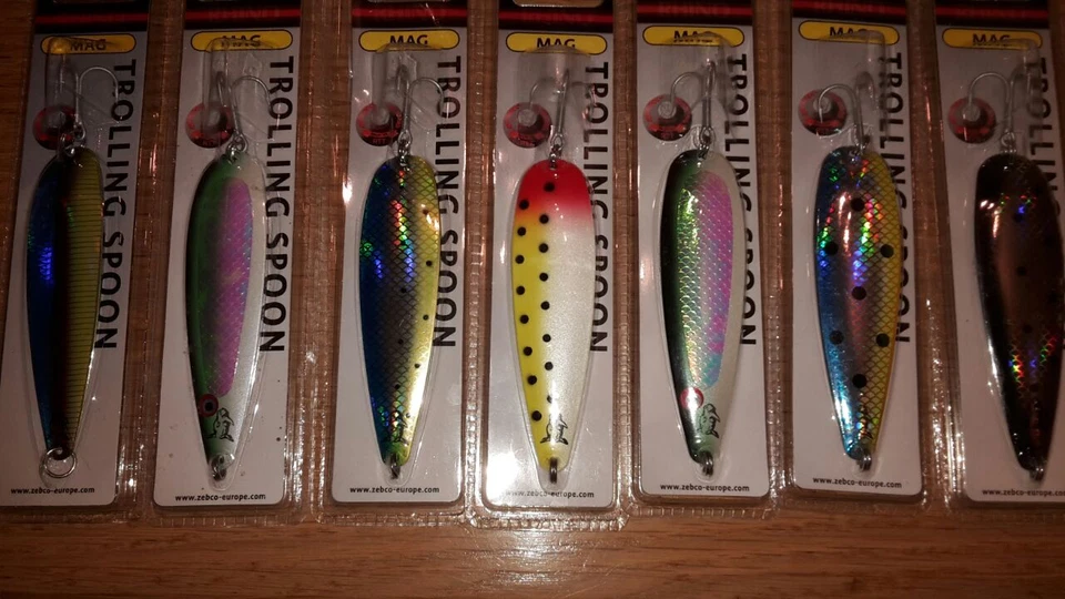 RHINO TROLLING SPOON MEGA SET KONVOLUT MAG 3x 115mm WINTERAKTION LACHS MEFO TOP - Bild 2 von 2