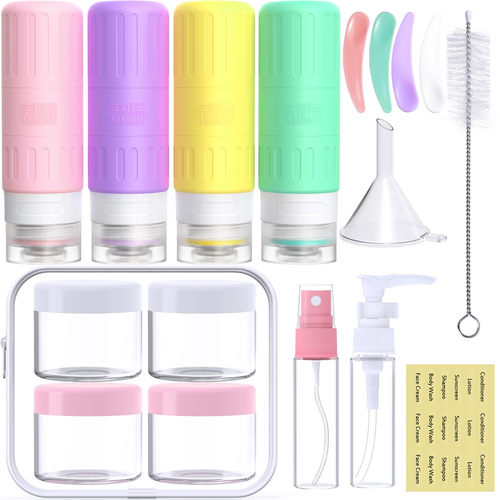 Travel Bottles for Toiletries,Tsa Approved 3.3Oz Size Leakproof Silicone Toiletr
