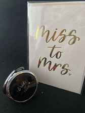 Pack of 5 Compact Pocket Makeup Mirrors With Gold Packaging - Bride Tribe