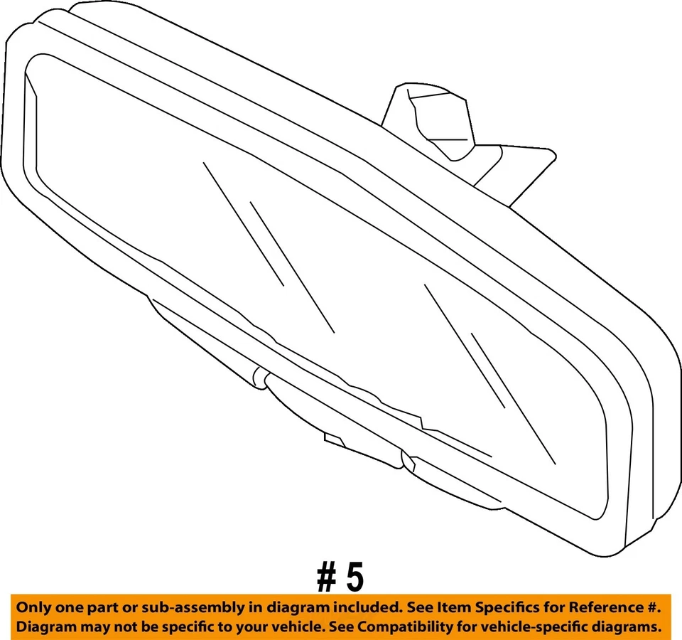 Espejo retrovisor Porsche Boxster 2000 2001 2002 2003 2004 OEM E1010496 Foto 4 de 4