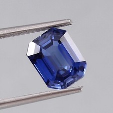 AAA Zaffiro Blu Reale Ceylon Naturale Gemma Sciolta Taglio Radiante 4.90 CT