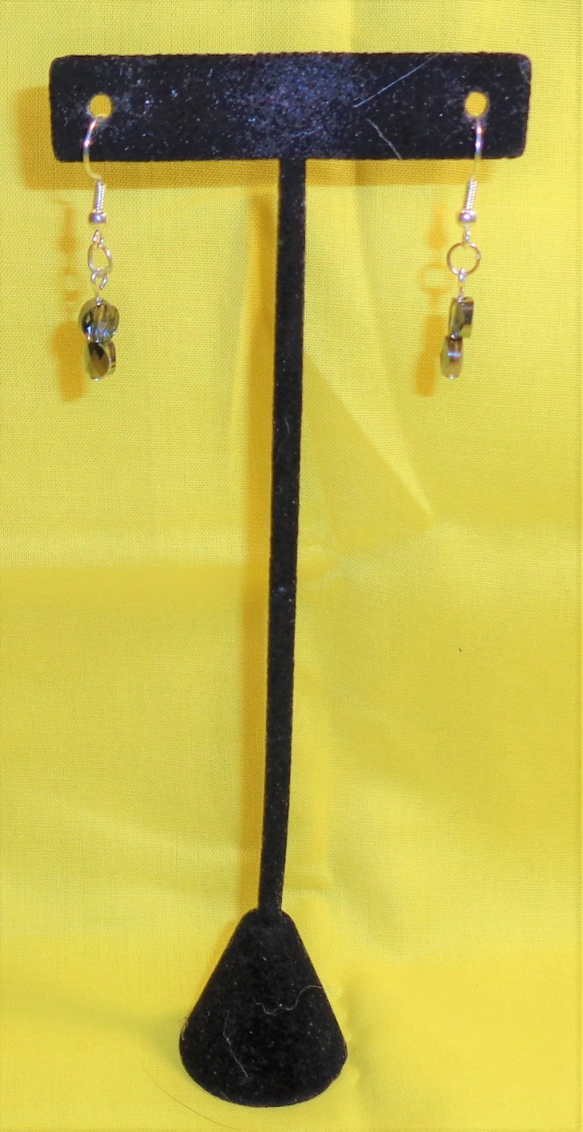 Dangling Double Swarovski Crystal Earrings in Silver Night-image