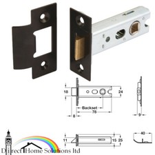 Hafele Black Tubular Mortice Latch Latchbolt, Door Lever Handles 911.23.137