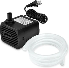 (80GPH 4W) Mini Submersible Water Pump with 2.2FT Tube for Pond