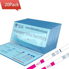 Clinical Guard Pack of 20 Individually Sealed Early Pregnancy Test Strips