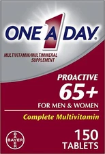 One A Day Proactive 65 Plus Multivitamins Supplement 150 Tablets Men Women 65+