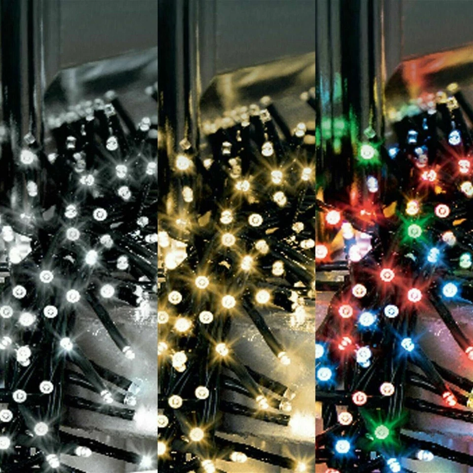  LED Cluster Christmas tree Lights Strip Xmas Fairy 8 Function 480/720/960/2000 - Image 2 of 4
