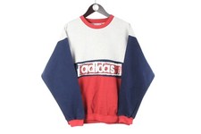 VINTAGE ADIDAS SWEATSHIRT SIZE M big logo 90's crewneck jumper sport style