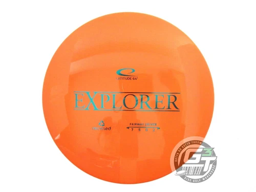 NEW Latitude 64 Recycled Gold Explorer 173g Orange Teal Foil Driver Golf Disc