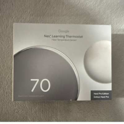 Google Nest Learning Thermostat Pro Edition Wi-Fi Programmable + Temp Sensor