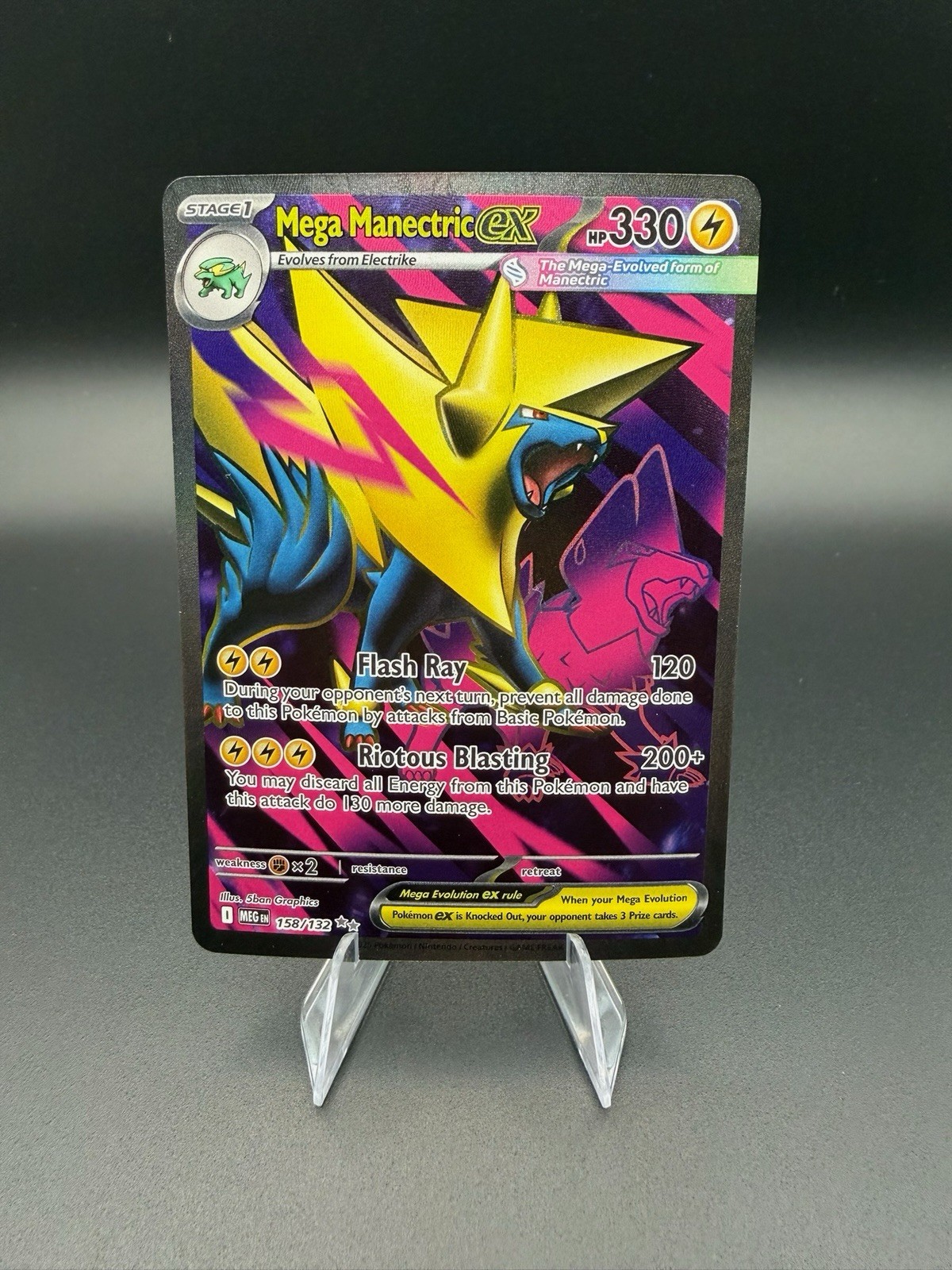 Pokemon Mega Evolution Mega Manectric EX Double Rare 158/132 NM Condition