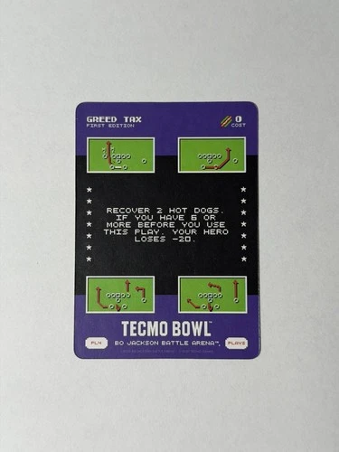 Greed Tax SSP 2026 Bo Jackson Battle Arena Tecmo Bowl Edition #PL4 First Edition