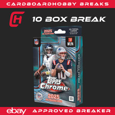 2025 Topps Chrome Football Hanger DENVER BRONCOS 10 Box TEAM BREAK Live