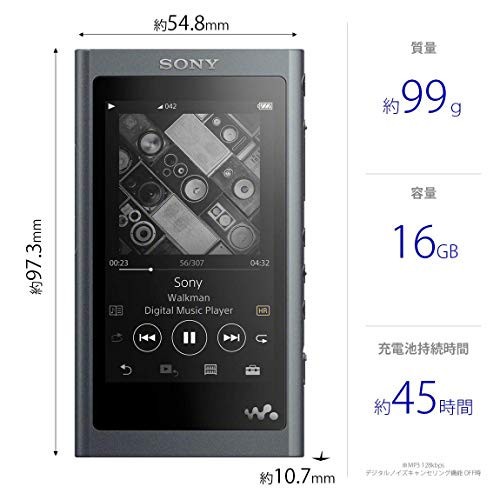 NEW Sony Walkman A series 16GB NW-A55 Black MP3 player Bluetooth microSD JAPAN - Picture 3 of 7