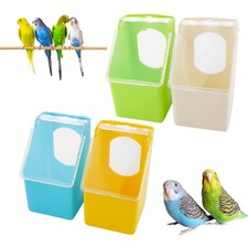 4 Pcs Pigeon Plastic Feeder, Quail Bird Food Feeding Hanging for Parrot Pigeo...