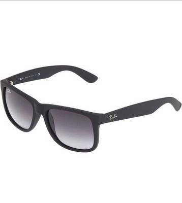 Ray-Ban Justin RB4165 Polarized Sunglasses Black Frame Gray Gradient Lens UV54mm