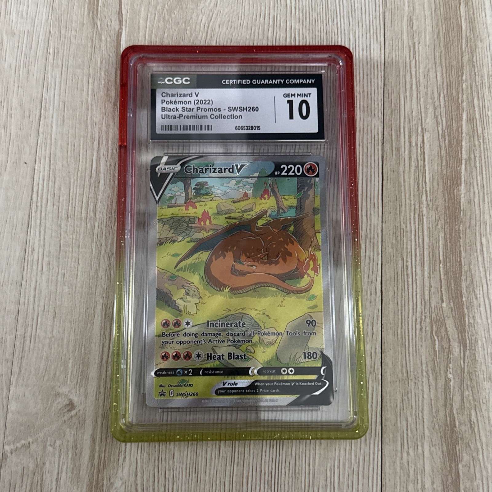 Pokemon Charizard V CGC 10 GEM MINT SWSH260 Ultra Premium Black Star Promo 