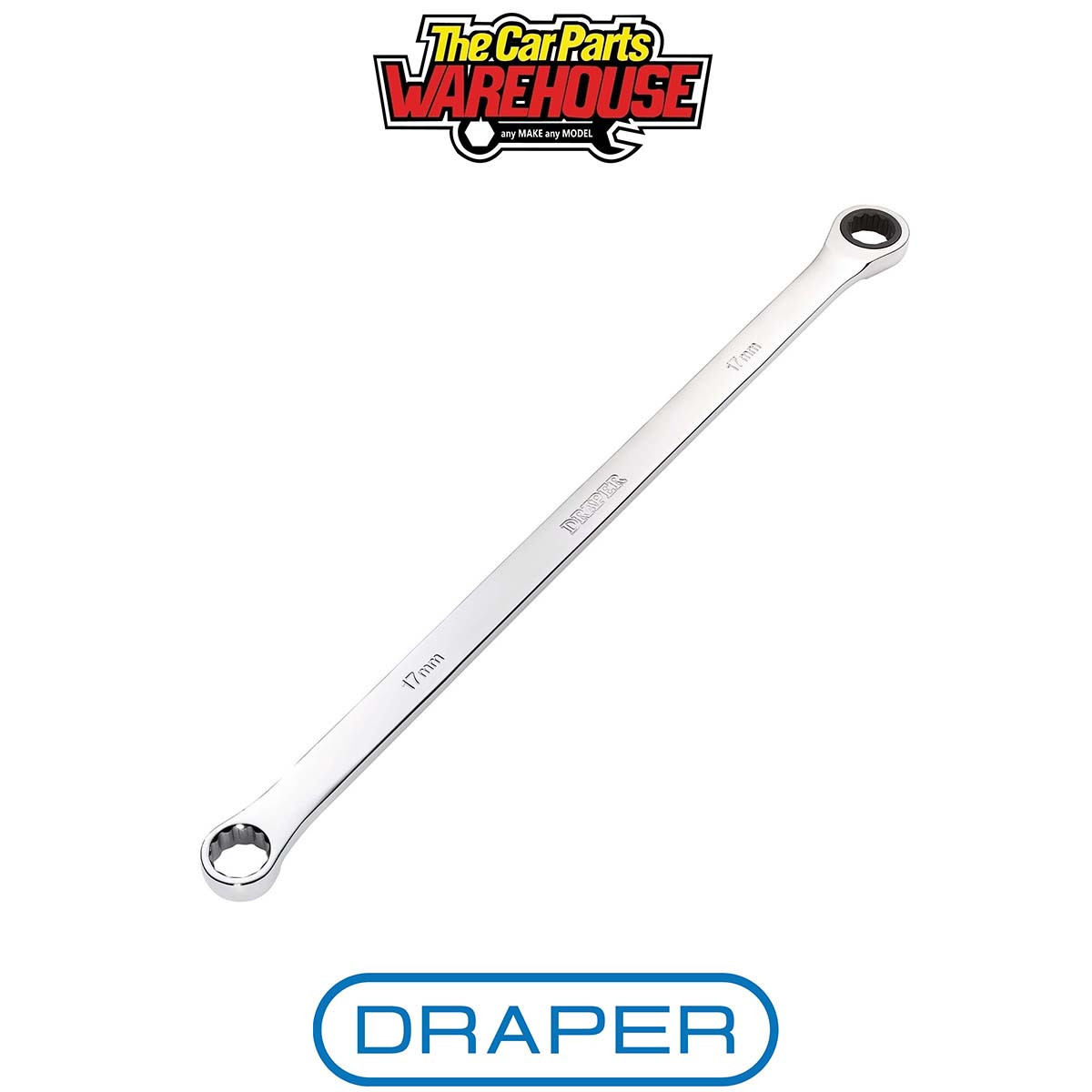Draper Light Hi Torq Extra Long Double Ring Ratchet Spanner - Image 3