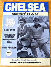 Chelsea v West Ham programme Div 2 Season 1979-80