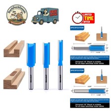 Carbide Tipped Router Bit Set with 1/4 Shank - Ideal for Woodworking Projects