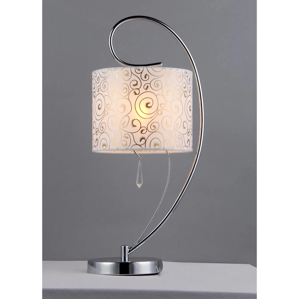 Swirl Crystal Table Lamp Silver - Image 2 of 2