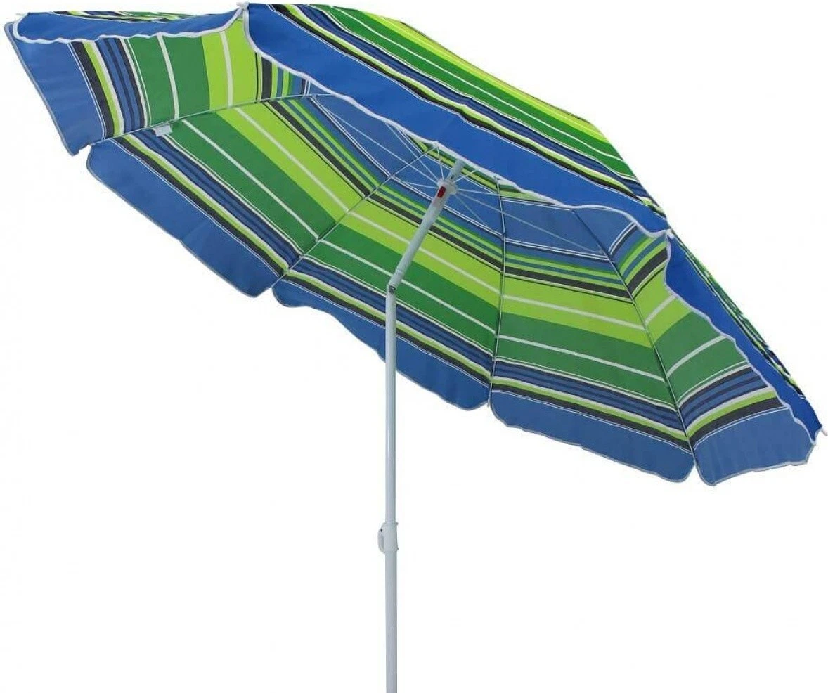 KOMFOTTEU Ombrellone Da Giardino 265 Cm, Inclinabile E Pieghevole, Antivento In Poliestere Con 18 Costole, Adatto A Terrazza E Spiaggia (Senza Base) - 3