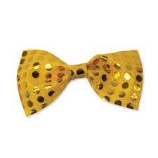 Bow Tie Sequin Gold Costume Accessory