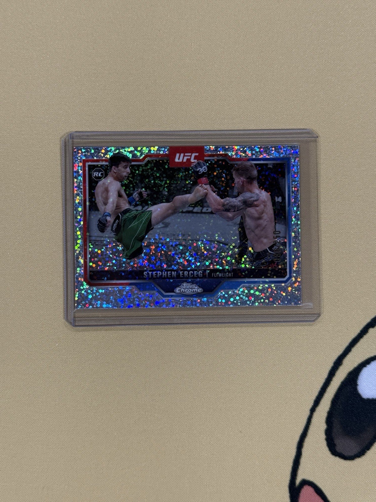 2025 Topps Chrome UFC Stephen Erceg #63 Speckled Refractor /250 (RC)