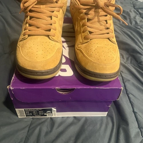 Nike Dunk Low Pro SB 'Wheat Mocha' Flax BQ6817-204 Size 12 Used