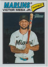 2026 TOPPS HERITAGE VICTOR MESA JR. OF MIAMI #257 CHROME SP