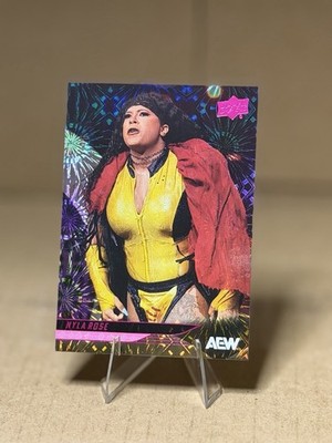 Upper Deck 2025 AEW Nyla Rose #16 Pink Pyro Parallel Wrestling Card /79