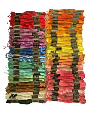 Six Strand Floss Embroidery 57 Skeins American Thread Co. Multiple Colors VTG