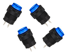 4 Pack SPST 3V Blue Illuminated Push Button N.O. Momentary Switch Rated 125V 3A
