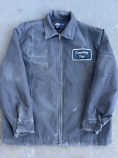 VTG 90s Dickies Distressed GRUNGE Quilted Liner Garage Jacket.made USA .LG