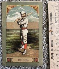 Antique Victorian Trade Card Advertising-JOHN B. SAGE-Good Form Baseball