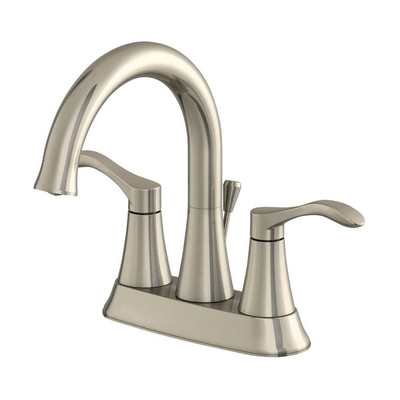 EZ-FLO 4 in. Centerset Bathroom Faucet with 50/50 Pop-Up in Brushed Nickel