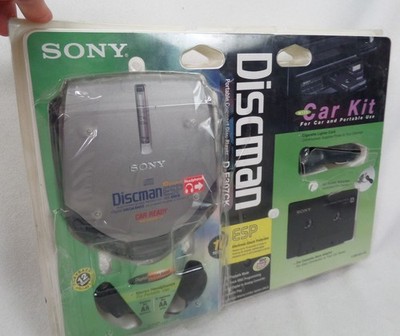 Sony Discman D-E307CK Portable CD Player Headphones ESP Car Kit Cassette NOB