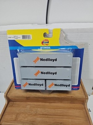 HO Athearn Nedlloyd 20' & 40ft Container Assortment 4-Pack ATH 27907.