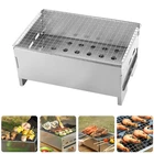 Portable Bbq Charcoal Grill Convenient Camping Barbecue Tool Grills