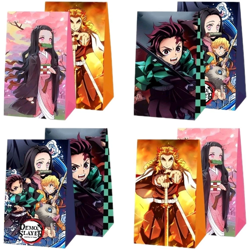 12 Piezas Bolsas de Regalo Favor Fiesta Demonio Bolsas de Regalo de Doble Cara para Fiesta de Cumpleaños Foto 4 de 4