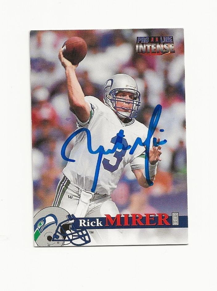 RICK    MIRER     SEAHAWKS       AUTOGRAPHED    CARD