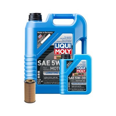 6L Liqui Moly Longtime High Tech 5W30 Hengst Oil Change Kit for Volvo S60 B5254T