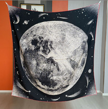 70 Cashmere 30 Silk Bandana Scarf 52'' Shawl moon Print Neckerchief Wrap new